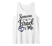 Quelqu'un en Israël M'aime Coeur Drapeau Fierté Débardeur