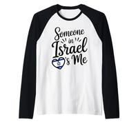 Quelqu'un en Israël M'aime Coeur Drapeau Fierté Manche Raglan