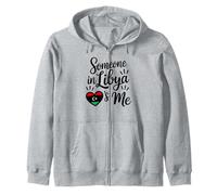 Quelqu'un en Libye M'aime Coeur Drapeau Libyen Sweat à Capuche