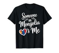 Quelqu'un en Mongolie M'aime Drapeau Cœur Fierté T-Shirt