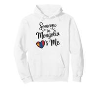 Quelqu'un en Mongolie M'aime Symbole du Drapeau du Coeur Sweat à Capuche