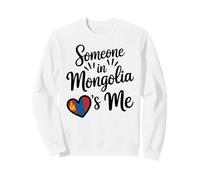 Quelqu'un en Mongolie M'aime Symbole du Drapeau du Coeur Sweatshirt