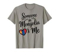 Quelqu'un en Mongolie M'aime Symbole du Drapeau du Coeur T-Shirt
