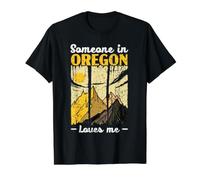 Quelqu'un en Oregon m'aime États-Unis Amérique Oregonians T-Shirt Graphique avec Valeur