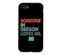 Quelqu'un en Oregon m'aime, Style rétro, État américain Coque pour iPhone SE (2020) / 7/8