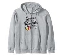 Quelqu'un en Roumanie M'aime Coeur Drapeau Roumain Sweat à Capuche