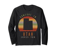 Quelqu'un en Utah t'aime Vintage State Retro Manche Longue