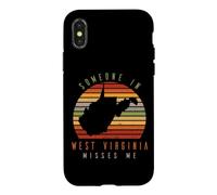 Quelqu'un en Virginie-Occidentale me Manque Vintage State Retro Coque pour iPhone X/XS