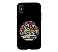 Quelqu'un en Virginie-Occidentale t'aime, État américain, Cool, rétro Coque pour iPhone X/XS