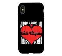 Quelqu'un en Virginie-Occidentale t'aime Heart Retro Vintage Coque pour iPhone X/XS