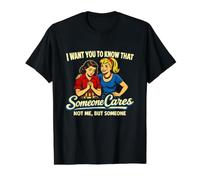 Quelqu'un ne s'intéresse Pas à Moi, mais à Quelqu'un de Sarcastique, du Pop Art rétro T-Shirt Graphique avec Valeur, Homme, Noir, M