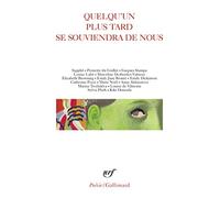 Quelqu'un plus tard se souviendra de nous - Collectif - Gallimard - Poche - Poésie