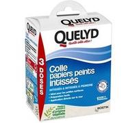 Quelyd - Colle Papiers Peints Intissés en Poudre - Toutes Pièces - Application Directement Au Mur - Etui Doseur - Sans Solvant - Boîte de 150 g