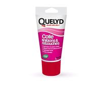 Quelyd Colle Papiers Peints Finitions et Retouches - Colle Raccord Papiers Peints - Colle Frises Papiers Peints et Décoration - Sans Solvant - Couleur : Blanc Crème - Tube 100 g