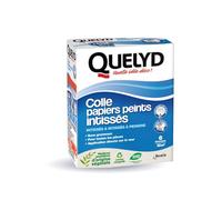 Quelyd - Colle Papiers Peints Intissés en Poudre - Toutes Pièces - Application Directement Au Mur - Etui Doseur - Sans Solvant - Boîte de 300g