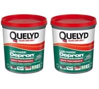 Quelyd Colle pour Plaques Depron et Matériaux Isolants - Haute Performance - Isolation Mur Et Plafonds - Colle en Pâte Prête à l'Emploi, Pot de 1 Kg (Lot de 2)