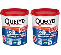 Quelyd Colle Revêtements lisses de Rénovation Lourds - Pâte - Pot de 1 kg (Lot de 2)