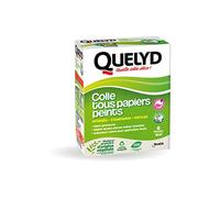 Quelyd Colle Tous Papiers Peints Avec Indicateur Coloré - Papiers Peints Intissés, Standards, Vinyles et Spéciaux - Sans Grumeaux - Sans Solvant -300 g (6 rouleaux - 32 m²)