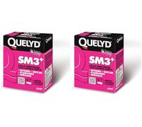 Quelyd SM3 Plus - Colle Papiers Peints Renforcée - Tout Type de Papiers Peints : Intissés, Vynils, Standards et Spéciaux - Utilisation Pour 6 à 7 Rouleaux - Boîte de 300g (Lot de 2)