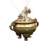 Quemador Incienso Zen Quemador De Cono De Incienso | Incensario De Incienso De Carbón De Cobre Con Tapa para Meditación | Cuenco Porta Incienso Vintage para Dormitorios, Estudios De Yoga, De Salas De