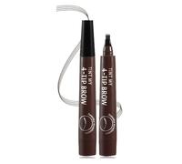 QUEMISS Stylo De Sourcil Crayon à Sourcils 4 Points Stylo à Microblading Naturels De Maquillage Durable Couvrir Les Zones Clairsemées Stylo à étanche