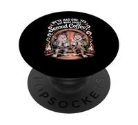 Qu'en est-il du deuxième café - Coffee lover addict PopSockets PopGrip Adhésif