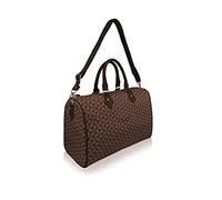 Quenchy London QL216M Sac fourre-tout de voyage pour w nd - Taille moyenne - Kit d'entraînement de gym idéal pour femme - Bagage à main en cabine, Brown Geo, moyen, Sac de voyage