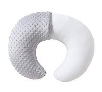 QUENESS Coussin d'allaitement et positionneur, Allaitement, biberon, Support de siège de bébé avec Housse Amovible Ultra Douce, Soutien du Ventre pour bébés garçons et Filles (Gris)