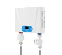 Quenoxo Chauffe-eau instantané 5,5 kW - Montage mural - Chauffe-eau pour | Chauffe-eau électrique 5,5 kW, eau chaude continue, panneau de commande tactile avec écran, montage mural
