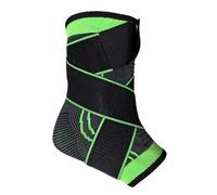Quentis Adjustable Ankle Brace for Sports, Compression Foot Support Sleeve | Breathable nylon fabric with cross compression straps, designed for athletic support and joint relief Vert XL