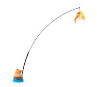 Quentis Interactive Cat Toy with 360 Degree Rotating Base Feather Wand | Durable ABS and steel wire construction featuring automatic rotating design for all cats B