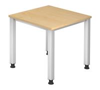 QUEO 8 S | Bureau - Érable 80 x 80 réglable en hauteur