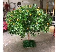 Quepiem Arbre Artificiel Faux Oranger Faux Arbre en Soie Grandes Fausses Plantes pour Maison Bureau Salon Décoration Jardins Cadeau de Pendaison de Crémaillère (7FT/200cm)