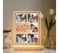 Quepitty Plaque de chanson personnalisée avec image et lueur douce - Veilleuse LED en acrylique - Cadeau de Noël sincère pour les couples