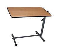 Queraltó Table d'appoint à roulettes, pour lit et canapé, Réglable en Hauteur, Plateau inclinable, Couleur Bois Marron Mesa Easy 40 x 60 x 70/105 cm