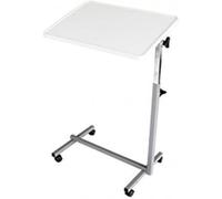 Queraltó - Table d'appoint avec roulettes pour lit et canapé Pliable, Gris Perle