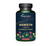 Quercetine Complex 1000 mg | Avec Bromeline + Vitamine C | Allergie + Immunité | Sans Additifs & Vegan | Haute Biodisponibilité | 120 Gélules | Vegavero®