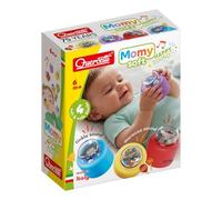 Quercetti - 4144 Momy Soft Happy Sound, 4 pcs, Blocs de construction en plastique souple pour tout-petits.