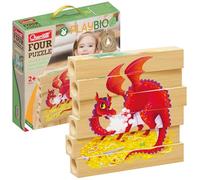Quercetti - 80710 Four Puzzle Play Bio - Animaux fantastiques