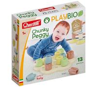 Quercetti Jeu de construction Chunky Peggy Play Bio – Montessori 1–4 ans – Fabriqué en Italie