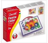 Quercetti Fanta Color Jeu d'encastrement Mosaïques Dessins avec 150 pièces à partir de 3 ans