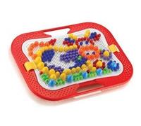 Quercetti Jeu de mosaïque Fantacolor Design Mix – 300 pions colorés, 3–6 ans – Fabriqué en Italie