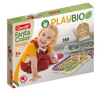 Quercetti – Jeu éducatif FantaColor Design Play Bio – 160 clous, bio-matériau, 3–6 ans – Beige