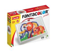 Quercetti Fantacolor Portable Large, Jeu de Mosaique Enfant Éducatif avec 270 Clous Colorés, Jouet Enfant 3 Ans à 6 Ans, Activité Manuelle Enfant, Mosaique Loisir Creatif Montessori, Made in Italy