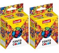 Quercetti FantaColor Refill 90 Punaises Ø 15mm, Mosaique Enfant 4 Ans, Kit Loisirs Créatifs, Construction Magnetique Enfant, 100% Made in Italy (Lot de 2)