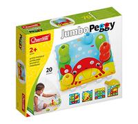 Quercetti Jumbo Peggy, 20 pcs, Jeux de Construction et Mosaique Enfant, Jouet Enfant 2 Ans à 5 Ans, Jouets d'Activité et de Développement Montessori, Motricité Fine, Made in Italy