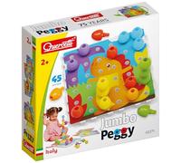 Quercetti Jumbo Peggy, 45 pcs, Jeux de Construction et Mosaique Enfant, Jouet Enfant 2 Ans +, Jouets d'Activité et de Développement Montessori, Motricité Fine, Made in Italy