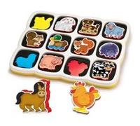 Quercetti - 0230 Smart Puzzle Farm Premiers Mots et Couleurs, Jouets d'activité et d'éveil