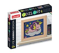 Quercetti - 0795 Pixel Art 4 Kawaii Design Licorne, Jeu de mosaïques