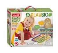 Quercetti – Jeu éducatif FantaColor Design Play Bio – 160 clous, bio-matériau, 3–6 ans – Beige